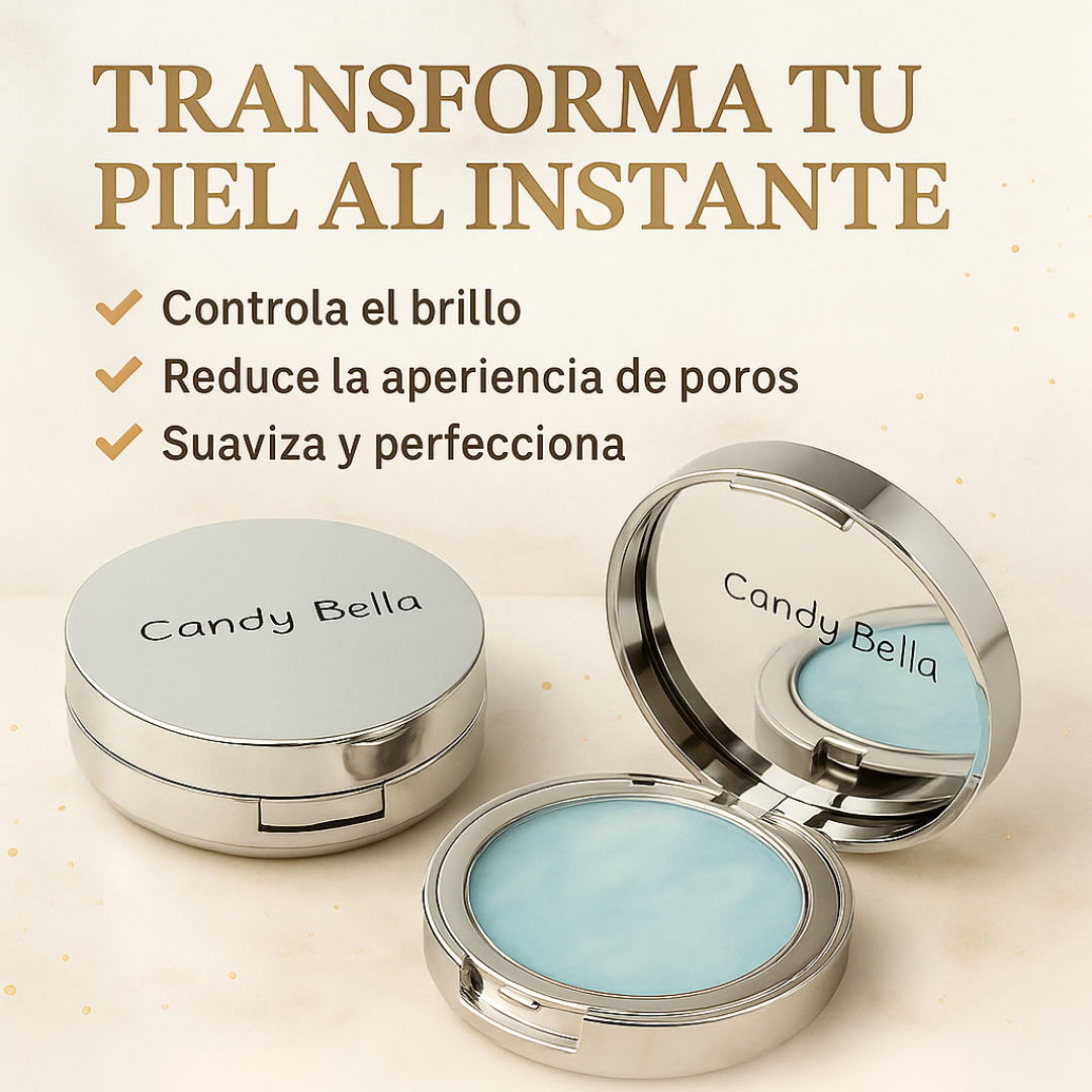 Candy Bella – ¡Adiós brillo en segundos! - Piel Mate al Instante
