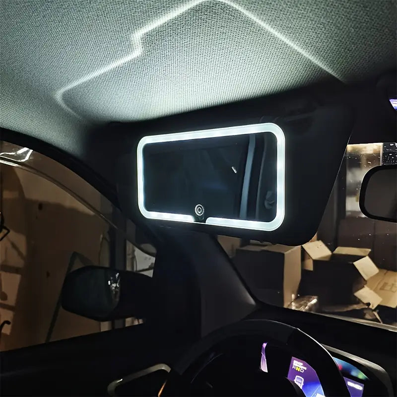 Espejo LED Profesional para Carro – Tu Look Siempre Perfecto - Incluso Manejando