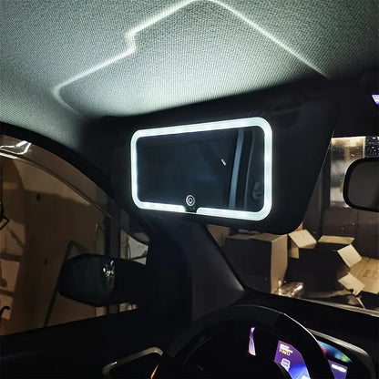 Espejo LED Profesional para Carro – Tu Look Siempre Perfecto - Incluso Manejando